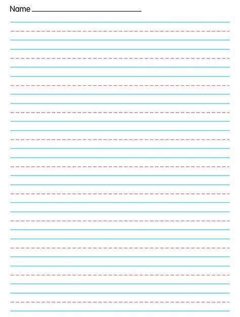 printable primary paper template primary writing paper template