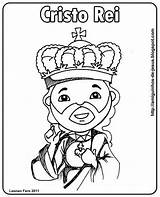 Rei Cristo Colorir Desenhos Senhor Amiguinhos Deus Jacozinho Solenidade sketch template