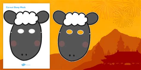 sheep template    mask