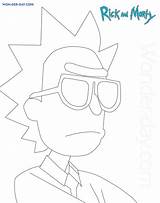 Rick Morty Coloring sketch template
