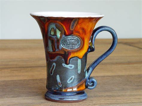 unique pottery mug tea  coffee mug cute ceramic mug hand thrown