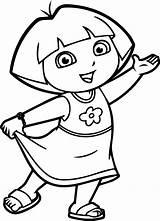 Coloring Dress Dora Beautiful Pages Wecoloringpage Cartoon sketch template