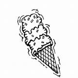 Cream Ice Coloring Pages Surfnetkids Cone Cherry Scoop sketch template