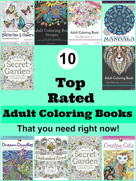 top adult coloring books