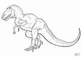 Rex Coloring Tyrannosaurus Pages Printable Dinosaur Supercoloring Drawing sketch template