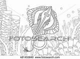 Staining Mantle Stingray Antistress Zentangle Freehand sketch template