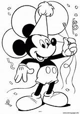 Mouse Disney Coloring Micky Pages Ballons Printable Print sketch template