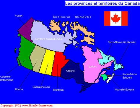 fil info canada carte des provinces  territoires du canada fil info