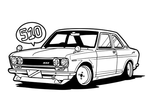 nissan coloring book sketches bluebird sss