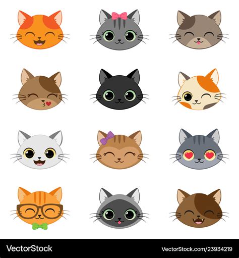 cartoon cats royalty  vector image vectorstock