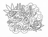 Coloring Pages Words Adults Word Printable Swear Getcolorings sketch template