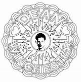 Supernatural Pages Dean Winchester Coloring Colouring Mandalas Grown Drawing Etsy Book Impala Line Getdrawings Sheets Sold Printable Instant sketch template