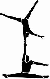Clipart Acrobatic Gymnastics Silhouette Acro Acrobatics Clip Tumbling Cliparts Summer Usa Clubs Member Clipground Getdrawings Library Clipartmag sketch template