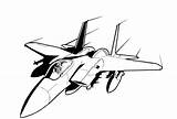 Jet Force Air Fighter Coloring Drawing Worksheet Line Pages Clip Guide F15 Kindergarten Airplane sketch template