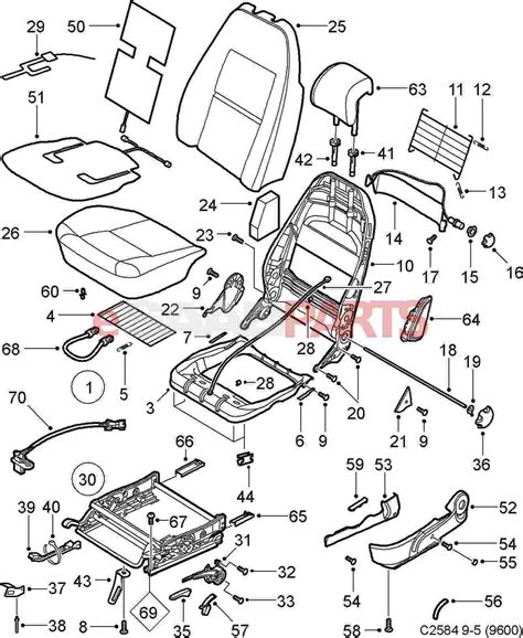 car seat parts diagram