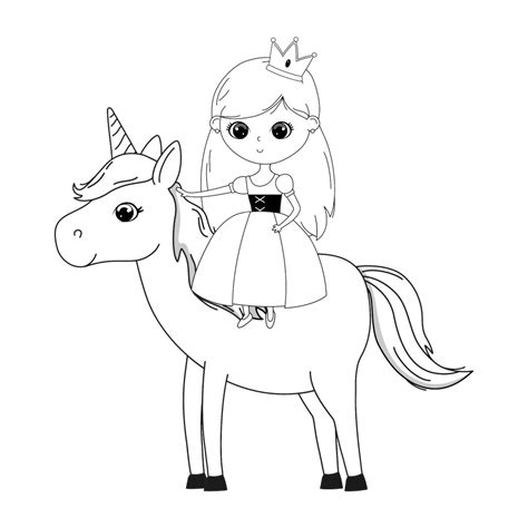 princess cute unicorn princess unicorn coloring pages color