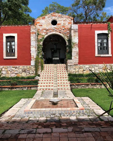 haciendas de mexico arquitectura mexicana colonial casona patio fuente