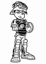 Coloring Baseball Pages Catcher Player Kids Printable Color Sports Sheets Drawing Clipart Gif Kid Book Hum Babe Football Library Cliparts sketch template