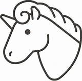 Unicorn Outline Head Easy Drawing Coloring Template Unicorns Outlines Freequilt Magical sketch template