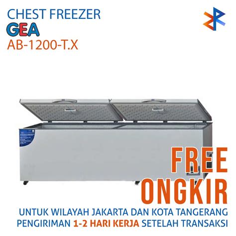 ab    chest freezer gea abtx  liter shopee indonesia