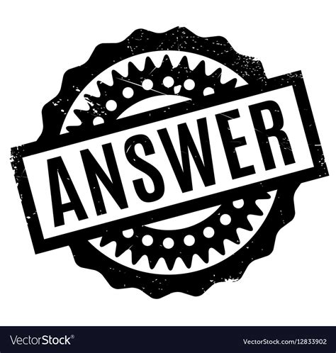 answer rubber stamp royalty  vector image vectorstock