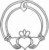 Claddagh Irish Drawing Celtic Coloring Clipartmag Pages Stencil Knot Quiltingstencils Sold Simple sketch template