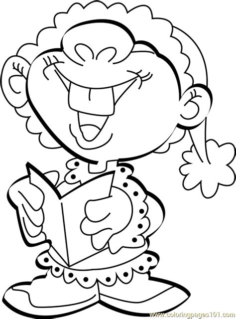 christmas caroler coloring page  christmas kids coloring pages