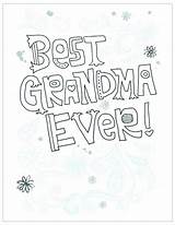 Grandma Birthday Coloring Happy Pages Card Getcolorings Printable Color Grand Getdrawings sketch template