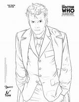 Who Doctor Coloring Pages Comics Colouring Print Sheets Part sketch template