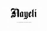 Nayeli Name Tattoo Nahla Designs sketch template