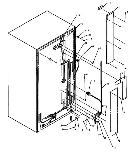 unit diagram parts list  model sxnwpww amana parts refrigerator parts