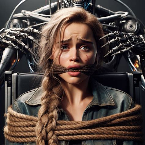 Emilia Clarke Saira Chair Tied Gagged By Terminato By