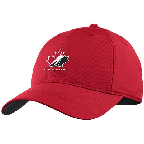 mens nike red hockey canada  golf adjustable hat