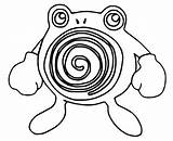 Pokemon Poliwhirl Coloring Pages Morningkids Drawings sketch template