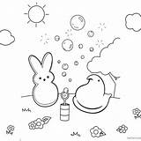 Peeps Bunnies Bunny sketch template