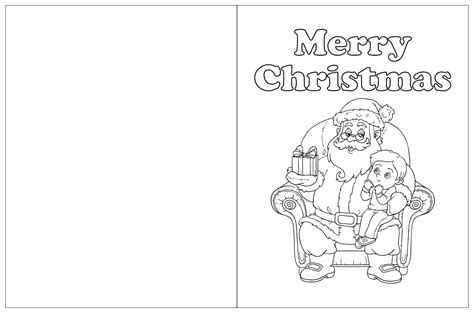foldable coloring printable christmas cards   hands  amazing