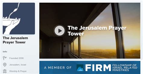 jerusalem prayer tower fellowship  israel related ministries