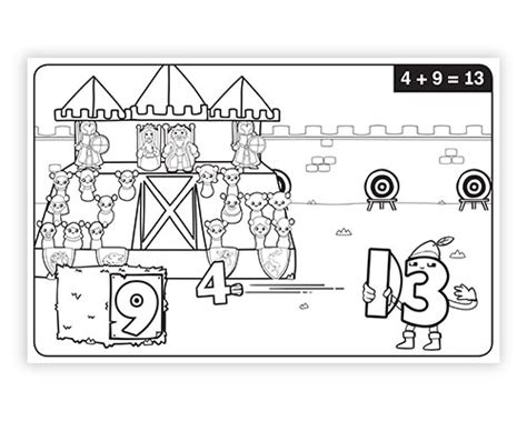 math facts addition subtraction coloring book