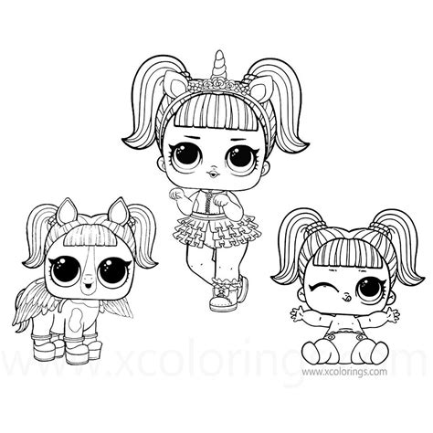 unicorn lol doll coloring coloring pages