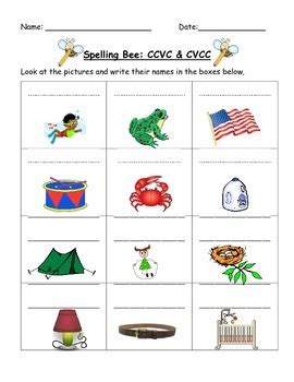 cvc cvcc ccvc practice worksheet  kindergarten swag tpt