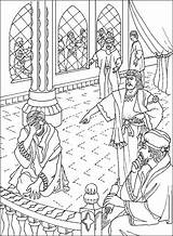 Pharisee Tax Collector Coloring Esp Del Parábola Fariseo Impuestos sketch template