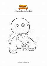 Pokemon Galar Darmanitan Supercolored Bounsweet sketch template