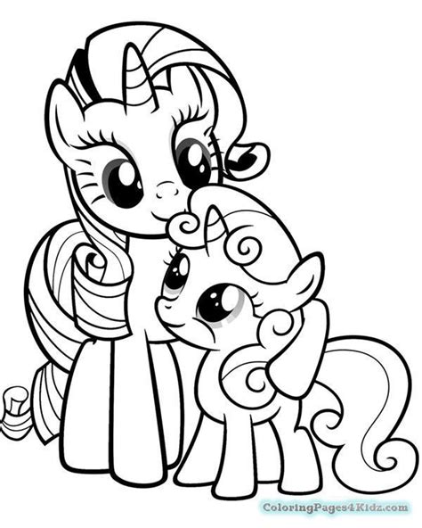 rarity unicorn coloring pages