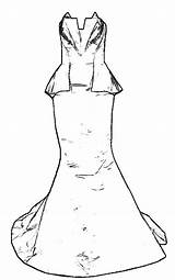 Cocktail Coloring Gown sketch template
