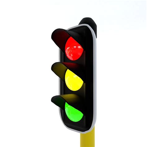 single head traffic light  model cgtrader