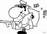 Gun Mafia Gangster Pistole Ausmalbild Ausmalbilder Mobster Verbrecher Nerf Avec Pistolet sketch template