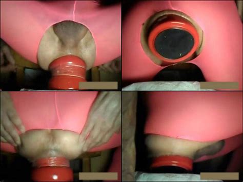 amazing tranny anal rides on a colossal sized plug rare amateur fetish video