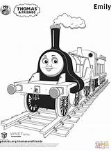 Coloring Thomas Emily Friends Train Pages Colouring James Printable Sheets Tank Kids Print Books Percy Rocks Characters Race Great Drawing sketch template