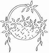 Embroidery Basket Flower Flickr Hand Flowers Patterns Vintage Sew Designs Pattern sketch template