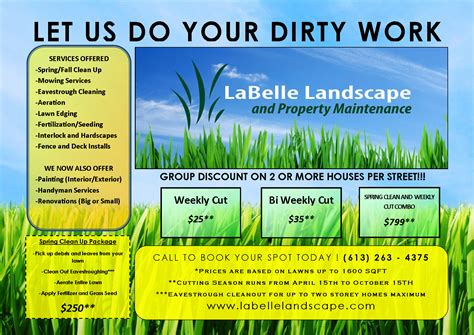 lawn care flyer  template lawn care business cards lawn care